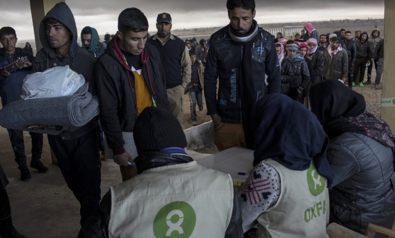 目前樂施會正在敘利亞境內及鄰國黎巴嫩、約旦進行人道救援工作,並在希臘、塞爾維亞和馬其頓等地支援逃往這裡的的敘利亞難民。