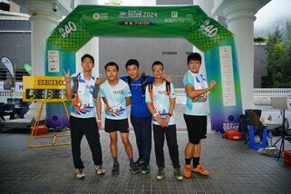 匡智獅子會晨崗學校活動主任施Sir連續12年帶領學生參加樂施毅行者。