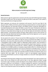 Oxfam comments on the AIIB Energy Sector Strategy